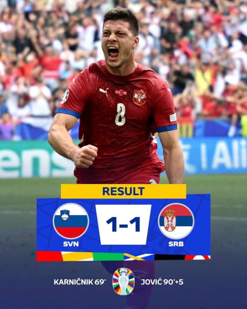 EURO 2024 | Slovenia, egalată de Serbia la ultima fază