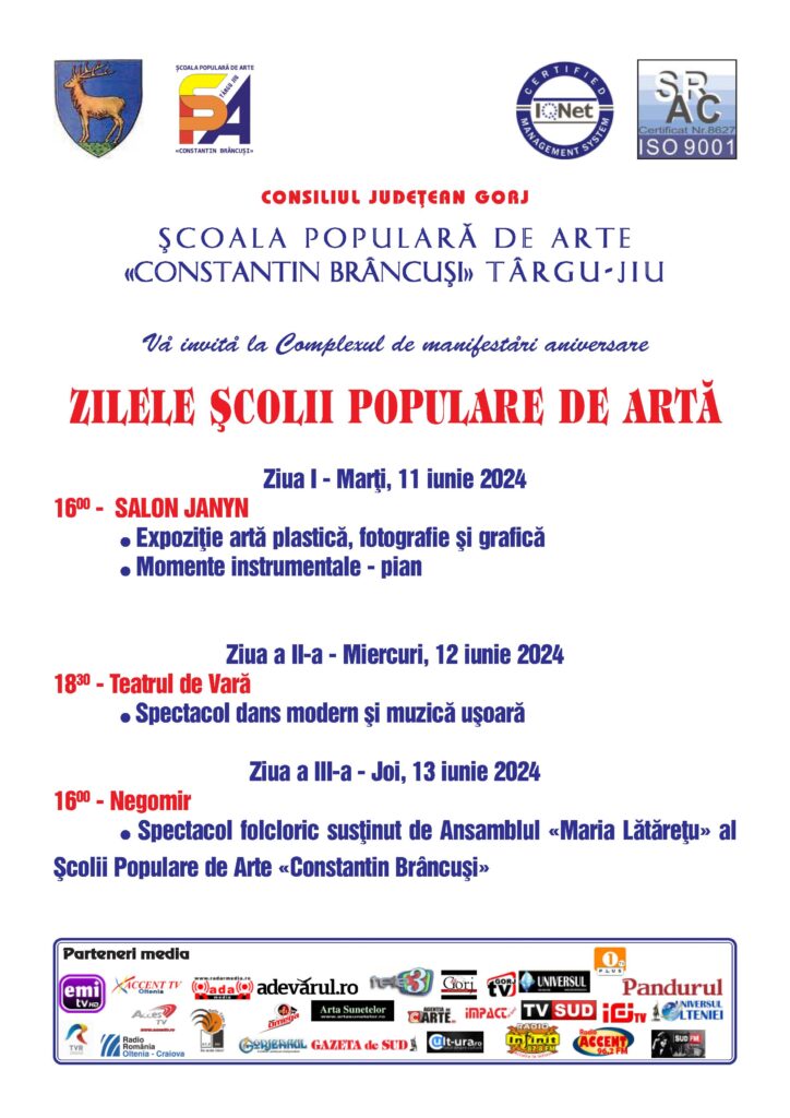 Zilele Școlii Populare de Arte Târgu Jiu