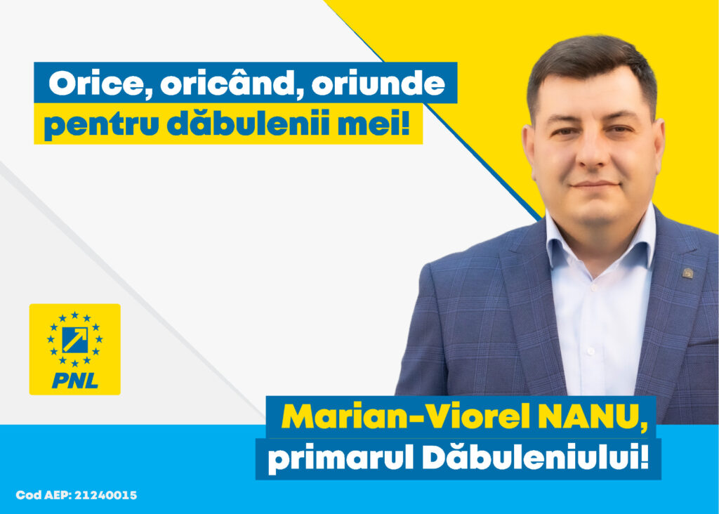 Marian-Viorel Nanu, propunerea PNL Dolj pentru funcția de primar al orașului Dăbuleni