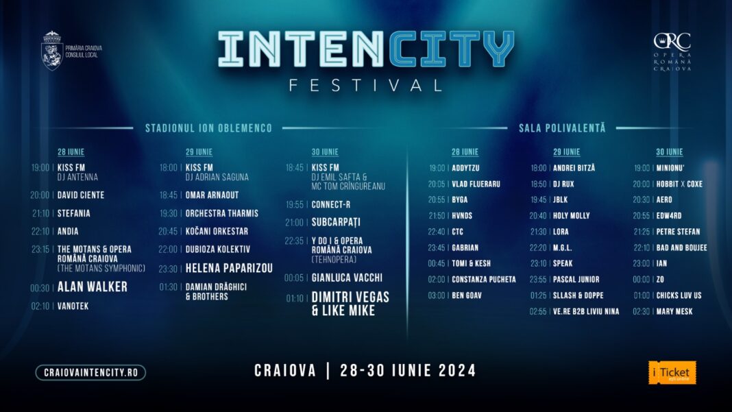 Experienţe unice la Craiova IntenCity, între 28 - 30 iunie 2024