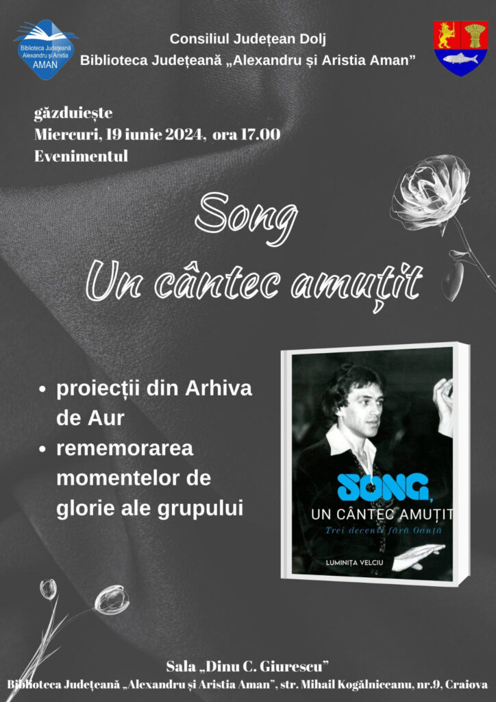 Lansarea volumului „Song. Un cântec amuțit – trei decenii fără Oanță”, la Aman