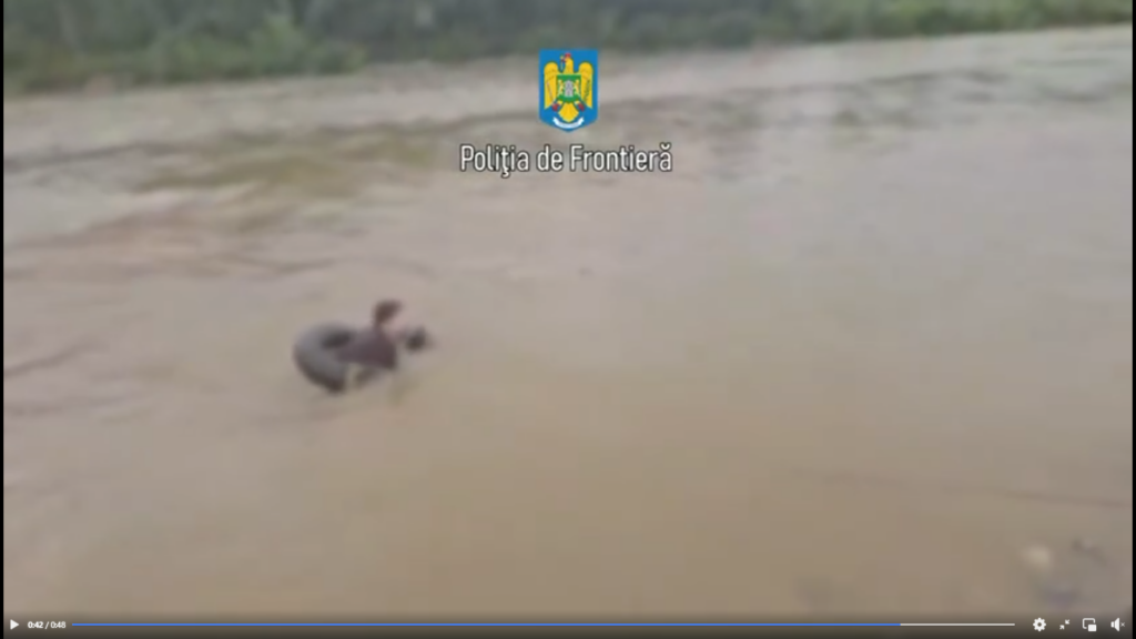 Un fugar din Ucraina, salvat de grănicerii români de la înec în Tisa