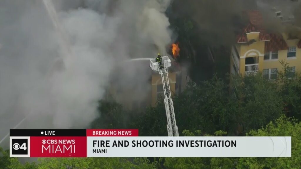 (VIDEO) Incendiu uriaș într-un apartament din Miami umple cerul cu fum