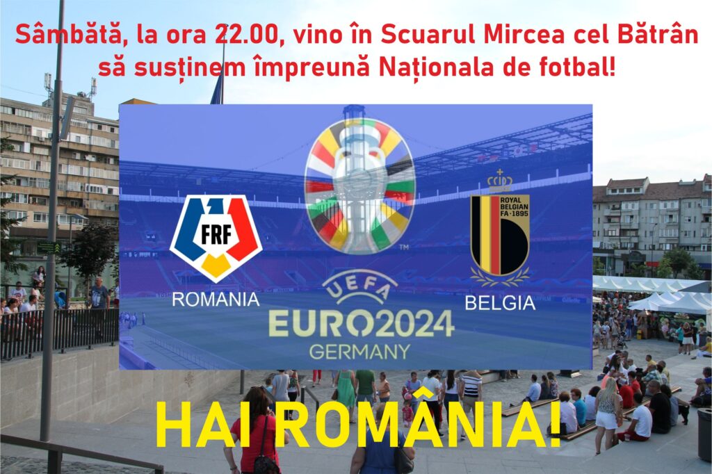 Vino în centrul Râmnicului să susții echipa de fotbal a României în meciul cu Belgia!