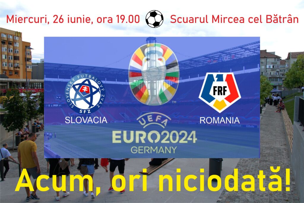 Miercuri seara, se dă meci în centrul Râmnicului: România întâlnește Slovacia
