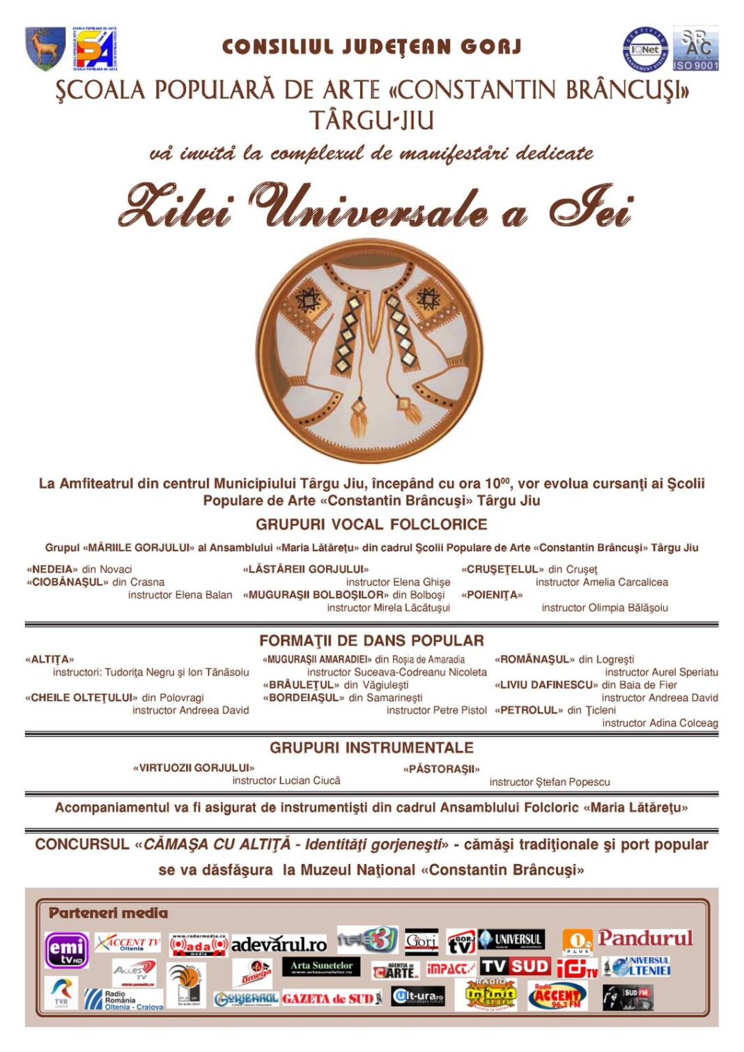 Ziua Universală a Iei, marcată la Târgu Jiu Ziua Universală a Iei, marcată la Târgu Jiu