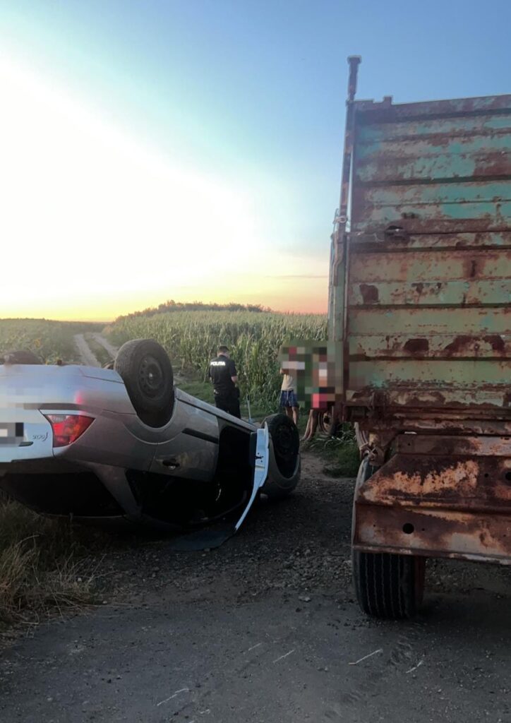 Un bărbat din Afumați, tractorist de ocazie, fără permis a produs un accident