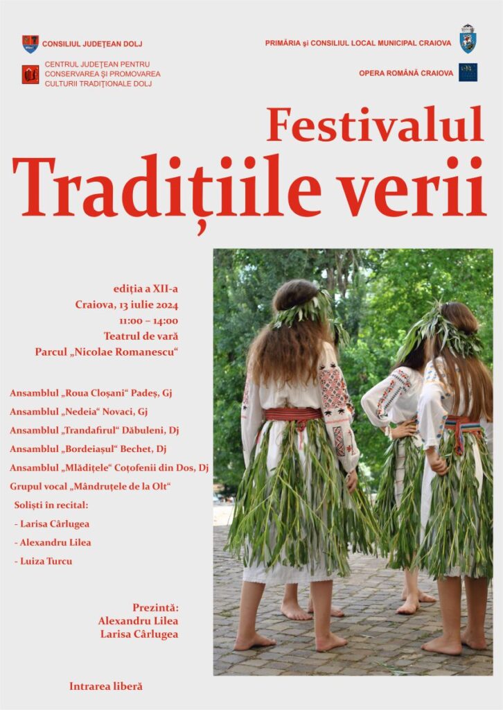 Festival cu folclor şi tradiţii la Teatrul de Vară din Parc, în acest weekend