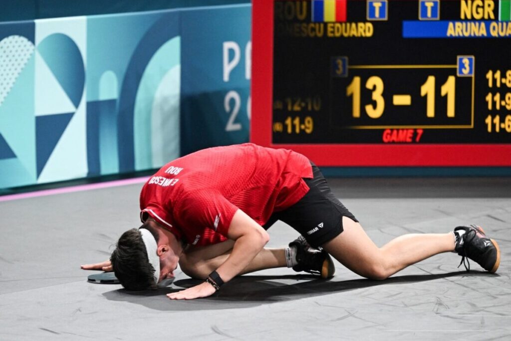 JO 2024 (tenis de masă) / Eduard Ionescu, revenire uimitoare în prima rundă de la Paris