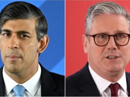 Prim-ministrul conservator Rishi Sunak și liderul laburist Keir Starmer