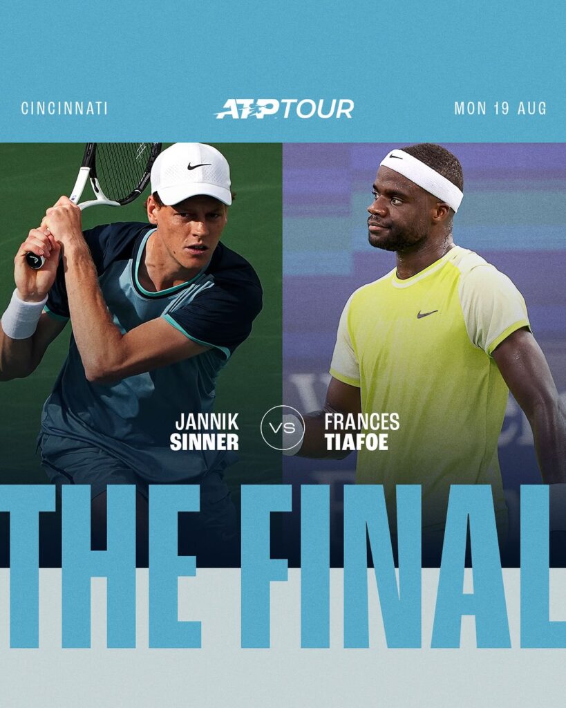 Jannik Sinner și Frances Tiafoe luptă pentru trofeul turneului de la Cincinnati (ATP)
