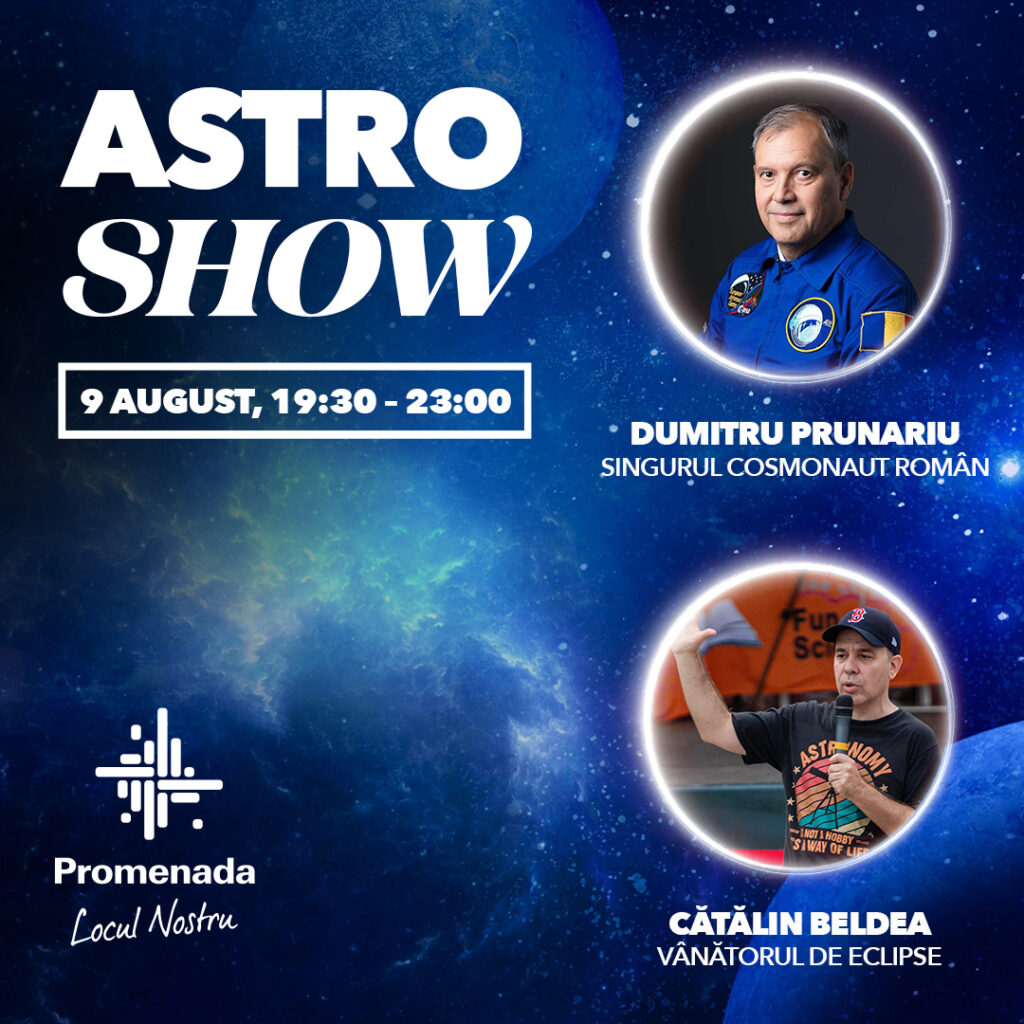 Promenada Craiova găzduiește evenimente inedite în luna august: ASTRO SHOW și Expoziție de fluturi vii
