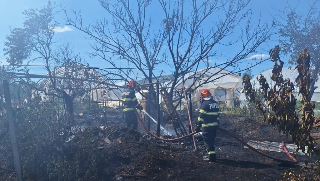 (VIDEO) Olt: Incendiu izbucnit la solarii din comuna Pleșoiu