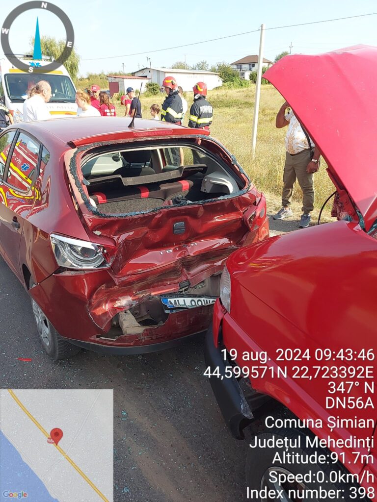 Mehedinți: Trei victime într-un accident rutier