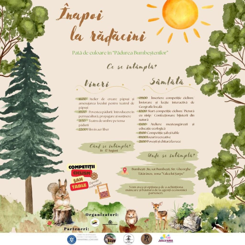 Atelier de educație ecologică în pădurile din Bumbești Jiu