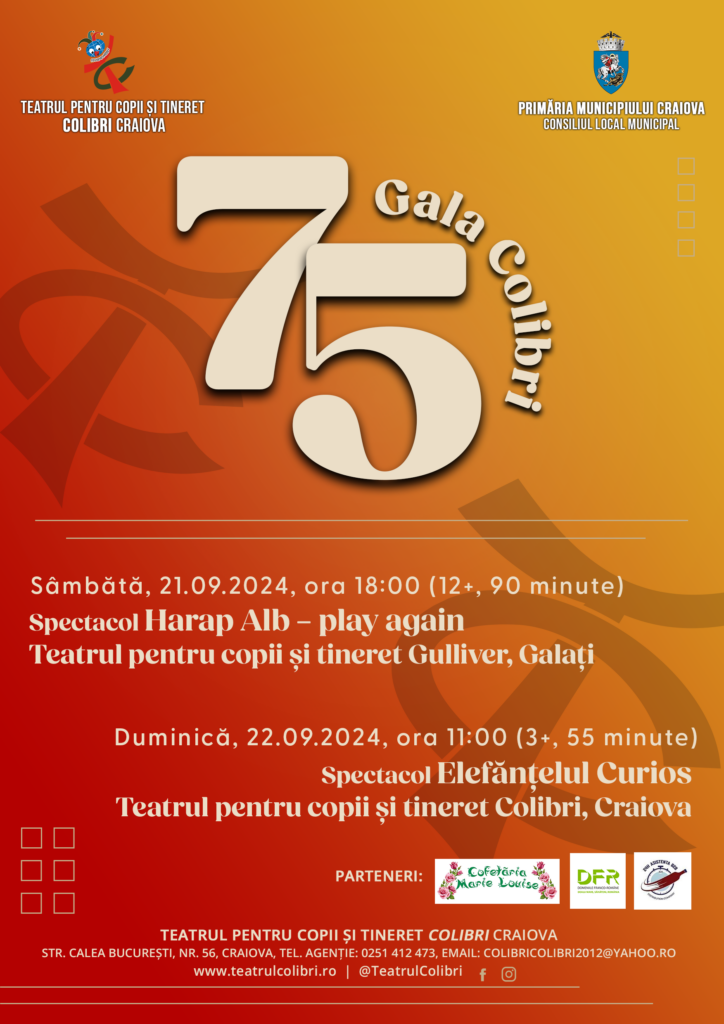 Teatrul Colibri Craiova sărbătorește 75 de ani de existență