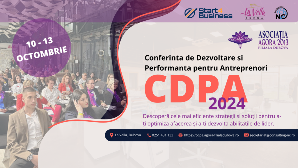 Au început înscrierile la Conferinţa pentru Dezvoltare și Performanță pentru Antreprenori