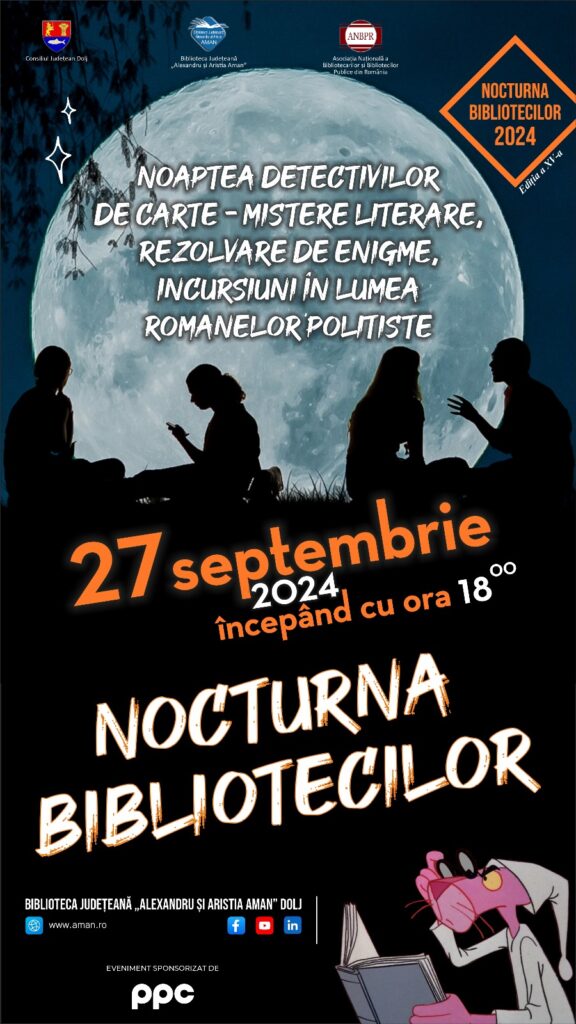 Craiova: A XV-a ediție a evenimentului „Nocturna bibliotecilor 2024 – O noapte în bibliotecă”