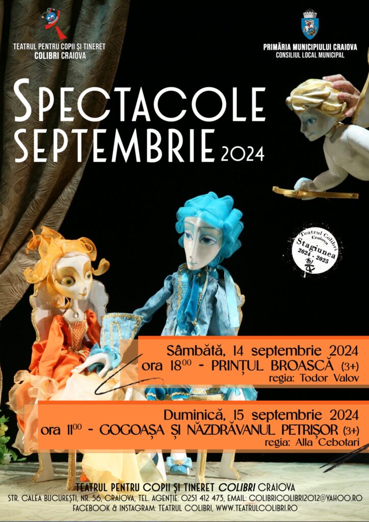 Teatrul Colibri Craiova deschide cu povești Stagiunea 2024/2025