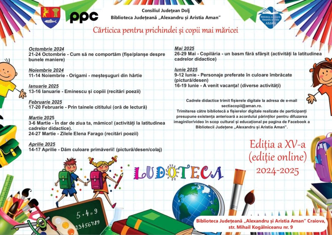 afiș cărticica 2024 - 2025