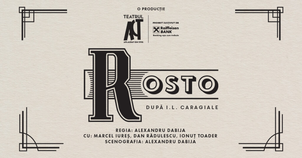 Marcel Iureș cu „Rosto“ pe scena Teatrului Colibri