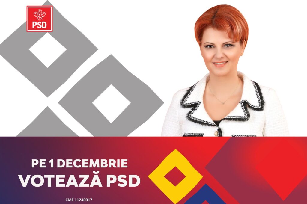 Lia Olguța Vasilescu: „Pe 1 decembrie, votează PSD la alegerile parlamentare!“ 