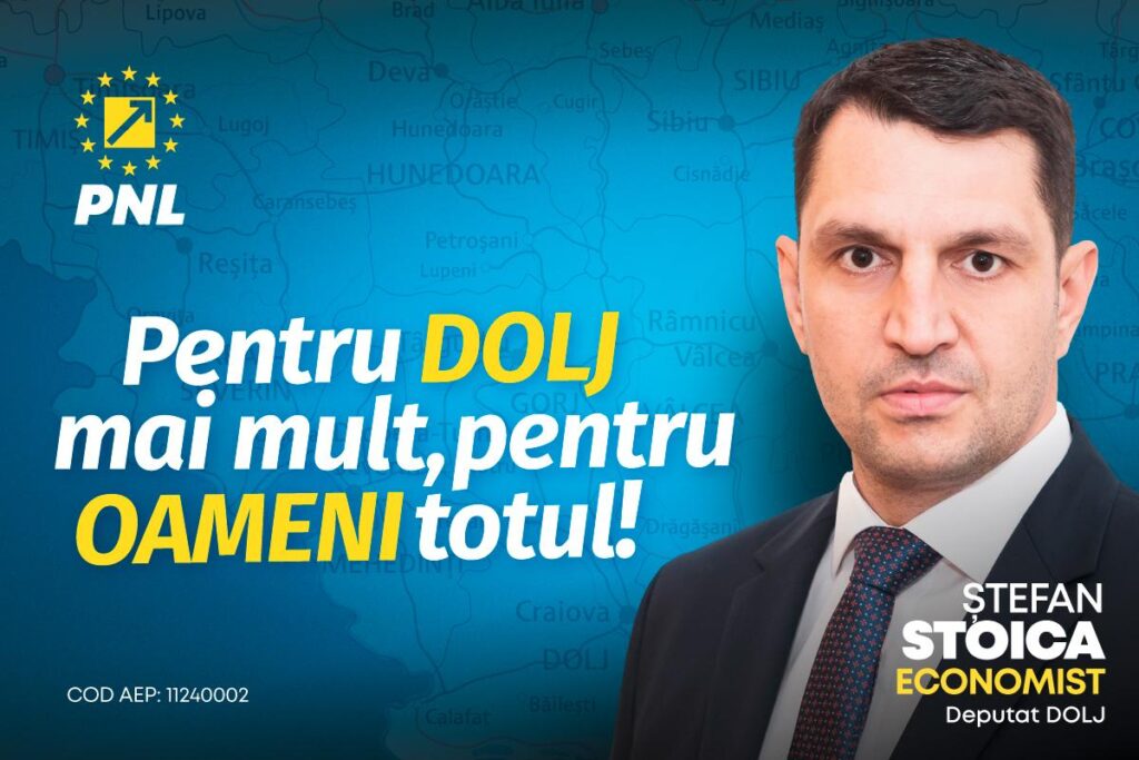 Ștefan Stoica (PNL Dolj): Un vot esențial pentru viitorul țării (Cod AEP: 11240002)