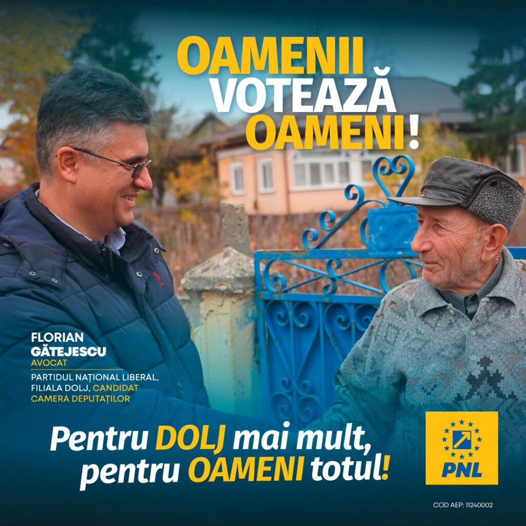 Alexandru Florin Gătejescu, candidat PNL pentru Camera Deputaților: „PNL luptă pentru taxe și impozite mai mici“