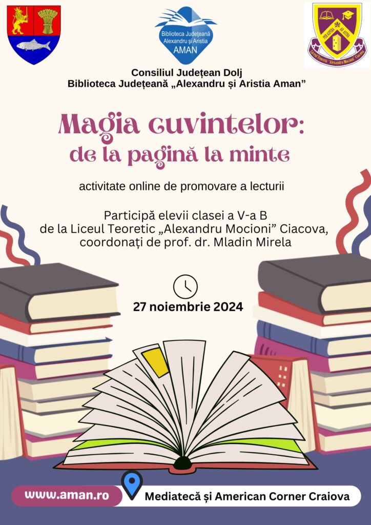 Biblioteca Aman Craiova promovează lectura şi-n Timiş