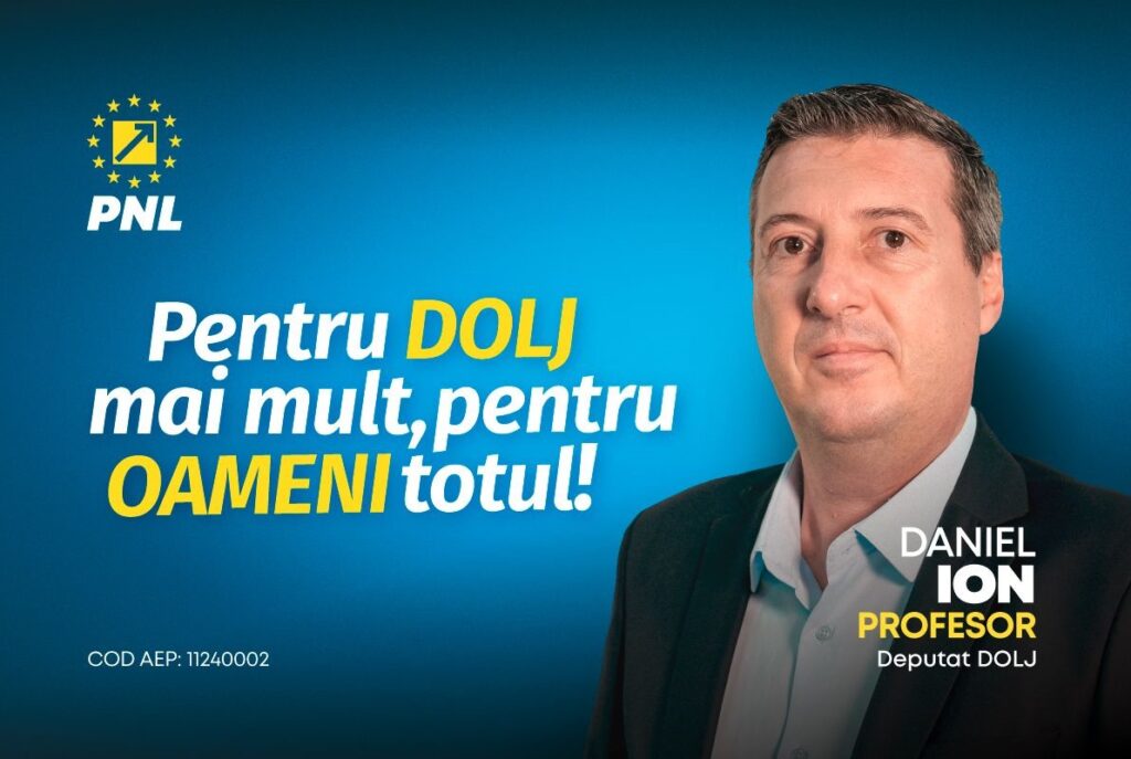Daniel Ion (PNL Dolj): Investițiile și continuarea reformei în Educație, priorități pentru Partidul Național Liberal (Cod AEP: 11240002)