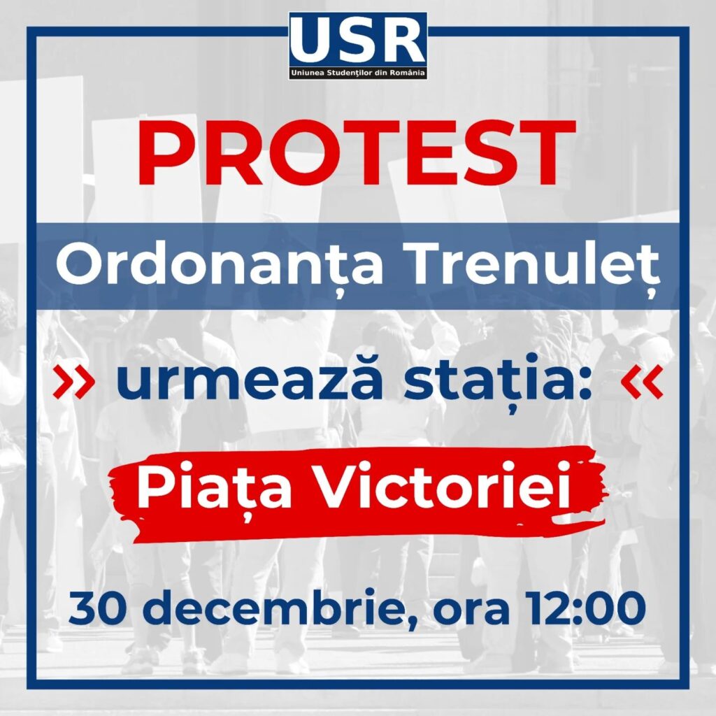 Studenții protestează făță de măsurile de austeritate introduse de Guvern