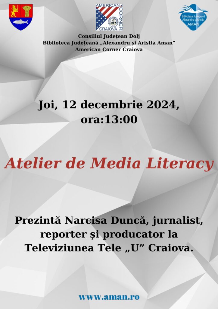 Craiova: Atelier de „Media Literacy” la „Aman“