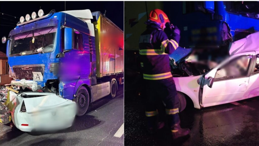 Doi tineri au murit după ce s-au ciocnit cu un autocamion în județul Cluj