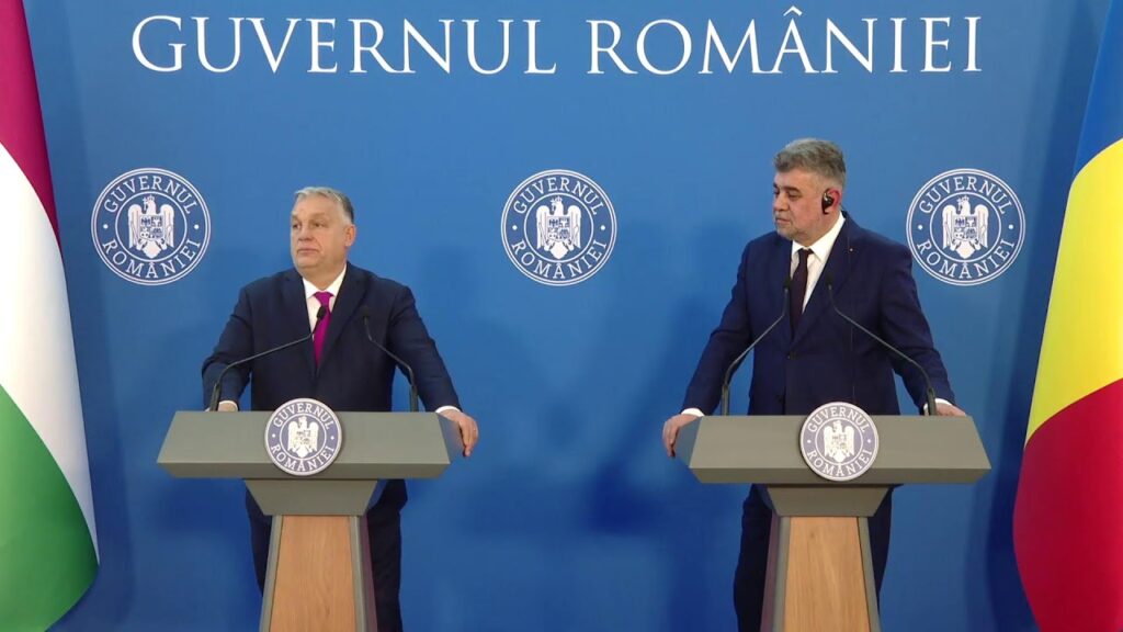 (VIDEO) Marcel Ciolacu și Viktor Orban, declarații cordiale la București