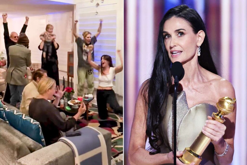 VIDEO – Demi Moore a sărbătorit primul „Glob de Aur“