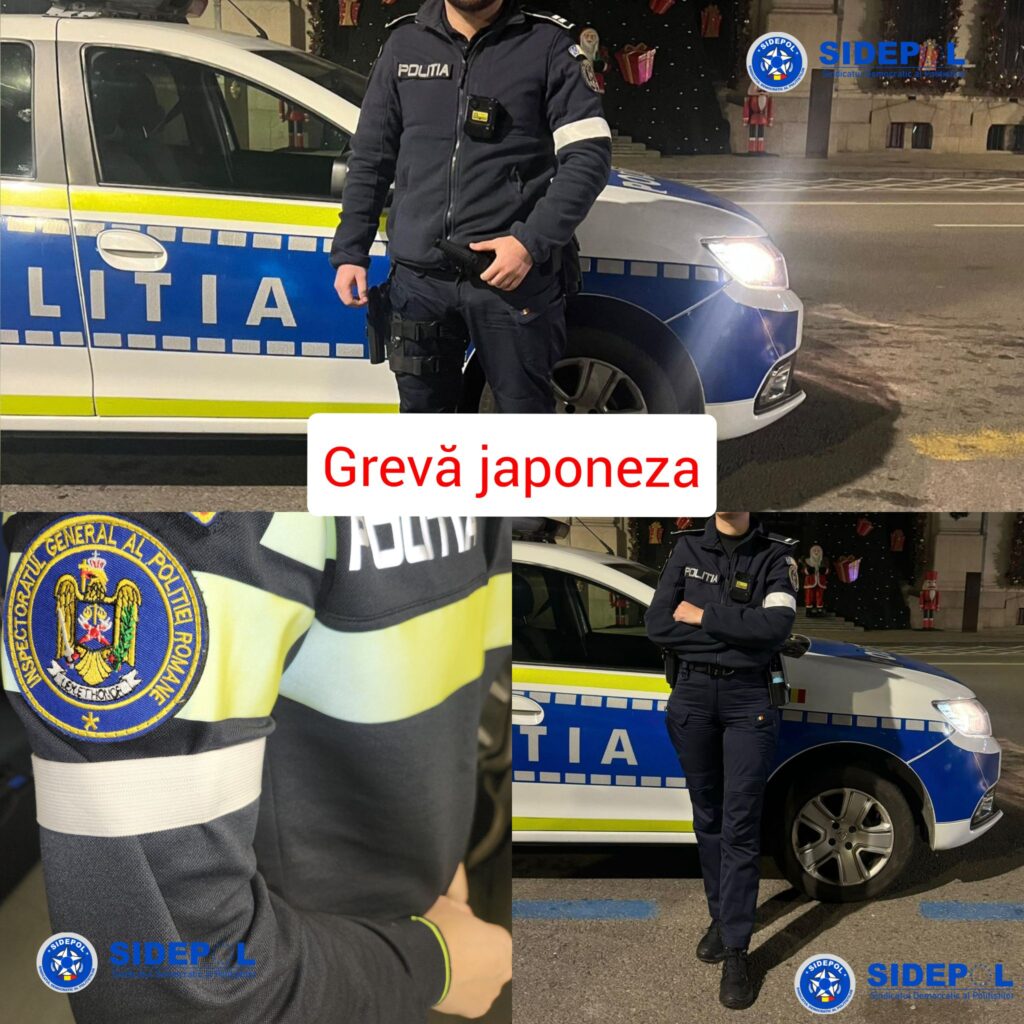 Sute de polițiști din mai multe județe protestează față de prevederile ”ordonanței trenuleț”