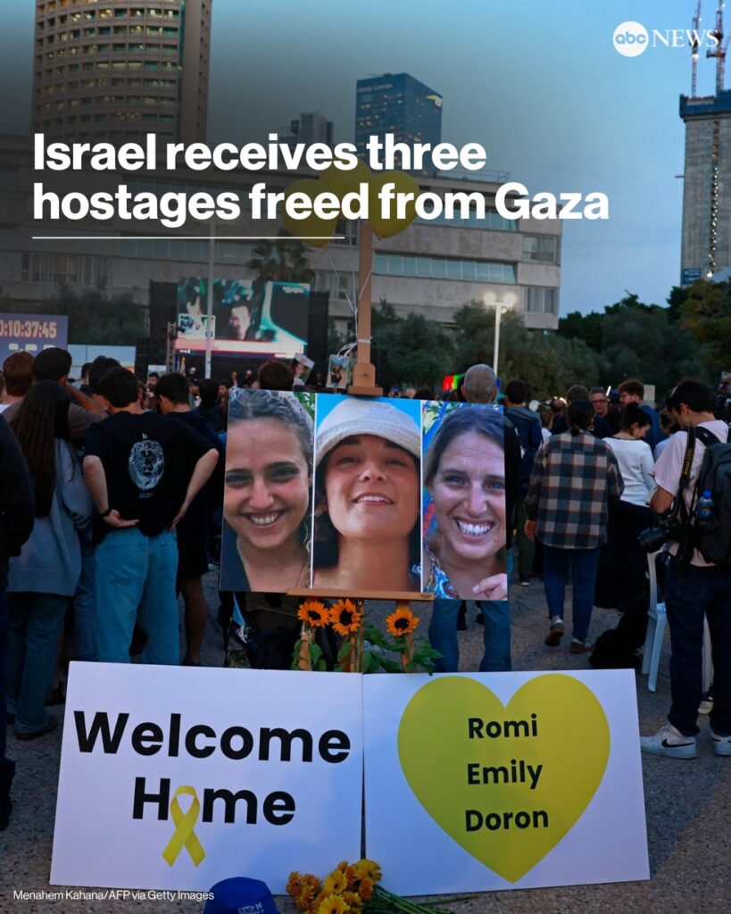 (VIDEO) Cele trei ostatice au ajuns în Israel
