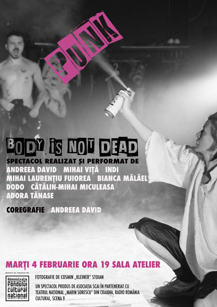 Premiera spectacolului „Punk. Body Is Not Dead“, la Teatrul Național „Marin Sorescu” din Craiova