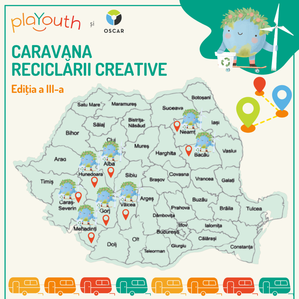 Caravana Reciclării Creative ajunge în județul Vâlcea