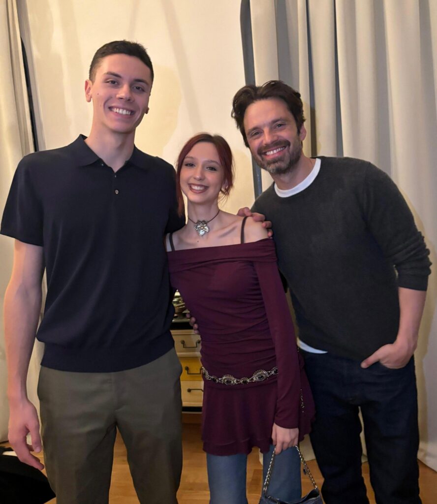 David Popovici, fotografie alături de Sebastian Stan