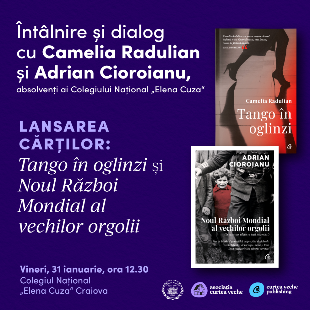 Craiova: Lansări, dezbateri și autografe la cărți semnate de Camelia Radulian și Adrian Cioroianu