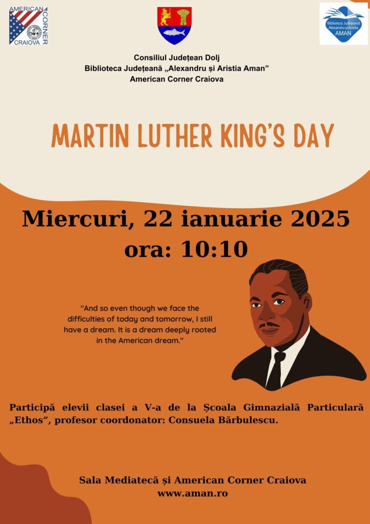 Craiova: „Martin Luther King’s Day”, la „Aman“