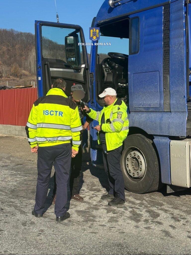 Vehiculele destinate transportului de mărfuri, verificate de polițiștii vâlceni