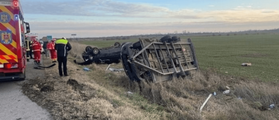 acc otn Trei persoane, rănite într-un carambol cu şapte maşini