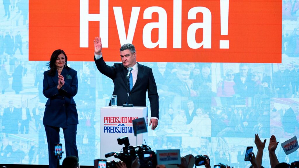 Preşedintele croat Zoran Milanović, critic al UE şi al NATO, a obţinut un nou mandat