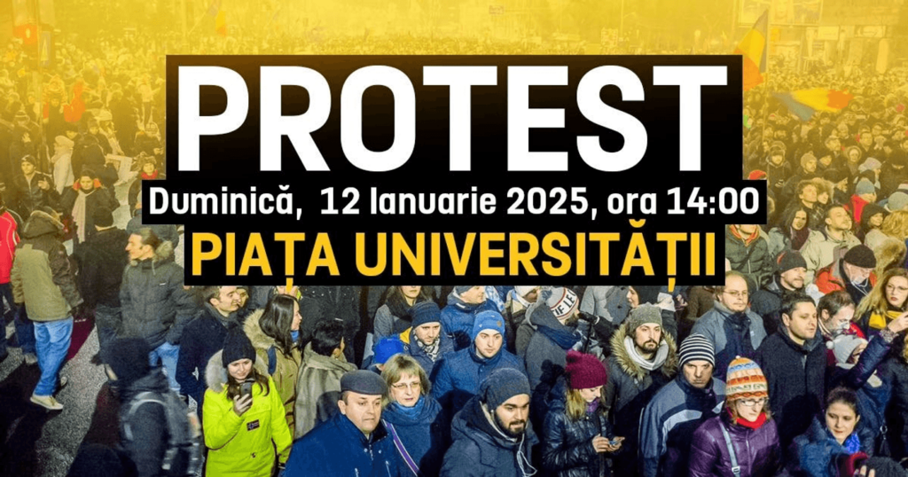 AUR anunţă un protest în Piaţa Universităţii în data de 12 ianuarie