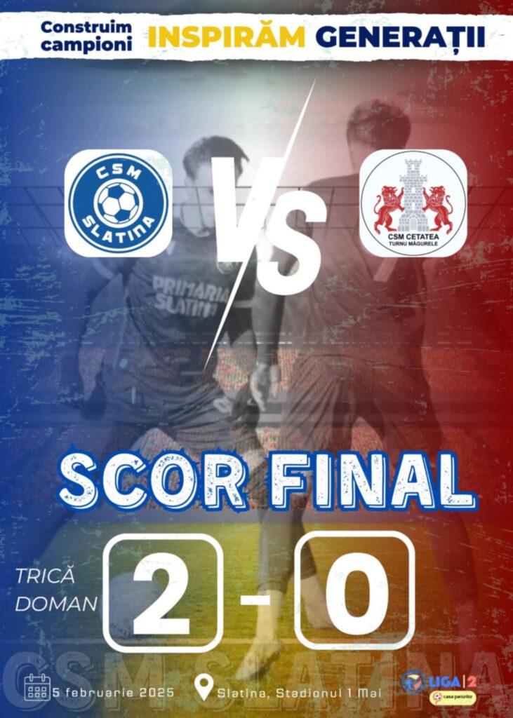 Amical / CSM Slatina a dispus de CSM Cetatea Turnu Măgurele