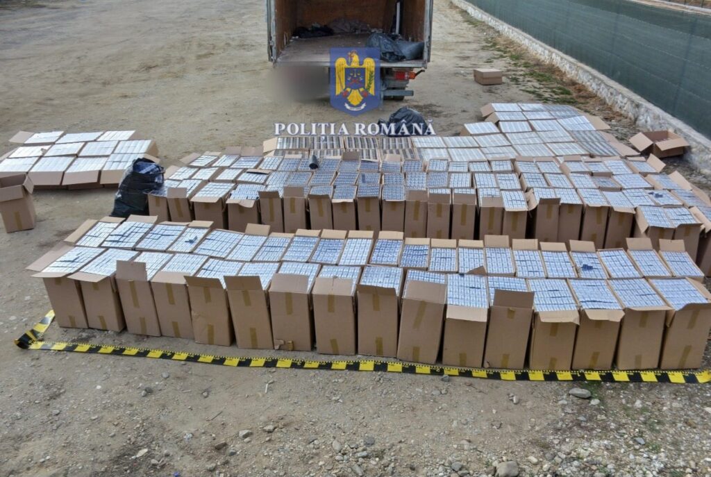 (VIDEO) Aproximativ 6.000.000 de țigarete confiscate. Un craiovean, reținut