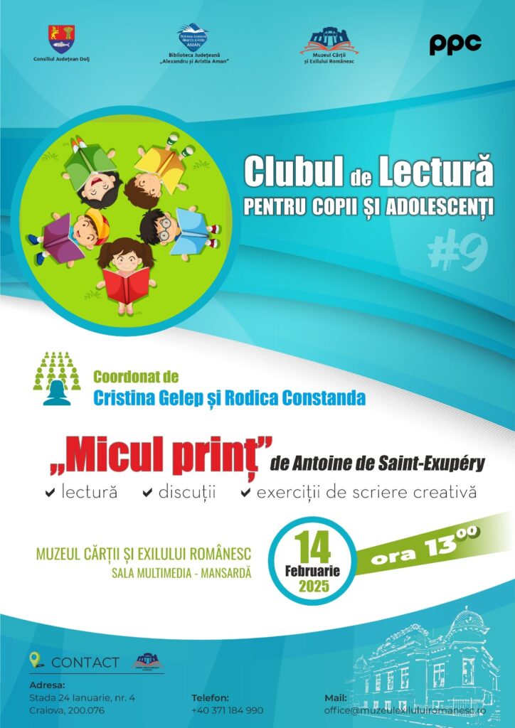 Craiova: A noua întâlnire din cadrul proiectului „Clubul de lectură pentru copii și adolescenți”