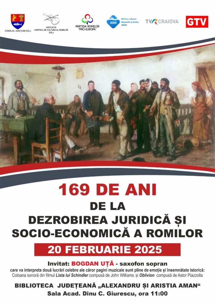 Craiova: „169 de ani de la dezrobirea juridică și socio-economică a romilor” la „Aman“